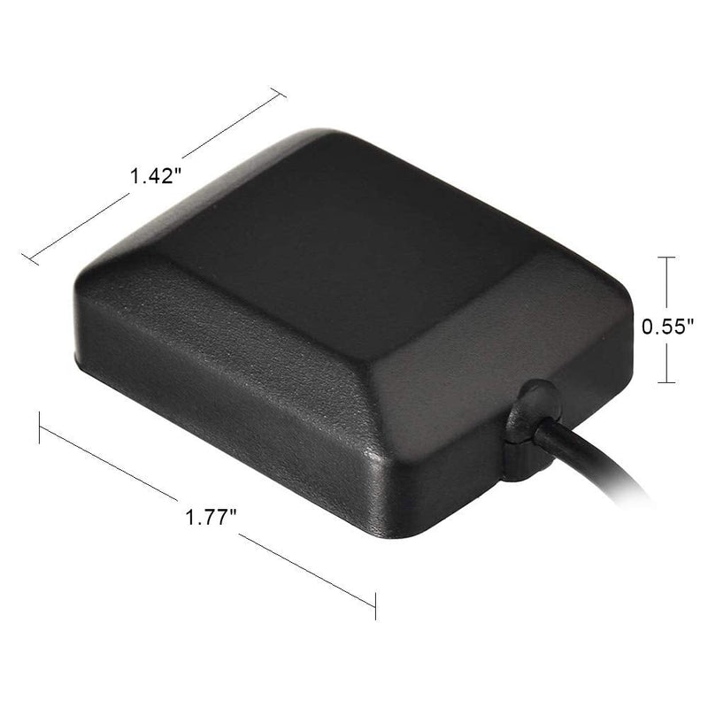 Eightwood Waterproof Active Navigation GPS Antenna Fakra Blue C Female Right Angle Magnetic Base Compatible with Ford VW Audi MFD2 RNS2 RNS-E