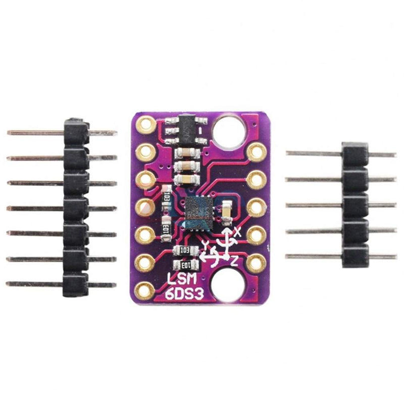 Hailege 2pcs LSM6DS3 LSM6DS3 Accelerometer Gyro Embedded Digital Temperature Sensor Module SPI IIC I2C 8KB FIFO Buffer 5V