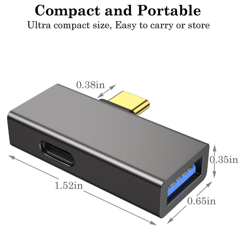 [AUSTRALIA] - BCLINK 2-in-1 USB C to USB 3.1 Adapter with 100W Charging Port, Thunderbolt 4/3 OTG Converter for Meta Quest 2, iPhone 15, MacBook, iMac, iPad and More - Space Gray 