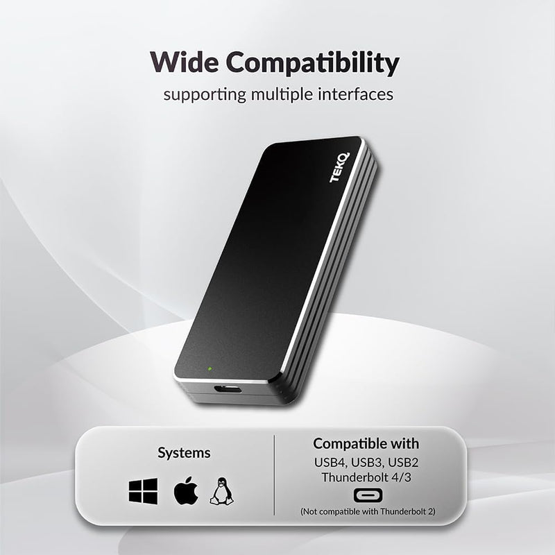 USB4 NVMe SSD Enclosure with Cooling Fan, 40Gbps M.2 Case (Black) | Enclosure only (no SSD); fits M.2 2280 NVMe PCIe SSD; 40Gbps USB4 with built-in cooling fan 0 GB