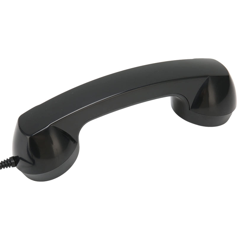 Retro Phone Handset, Phone Telephone Receiver, Multifunction Radiation Proof Handheld Cell Phone Receiver with 3.5mm Sound Plug for Mobile Phones Computers (Black) Black