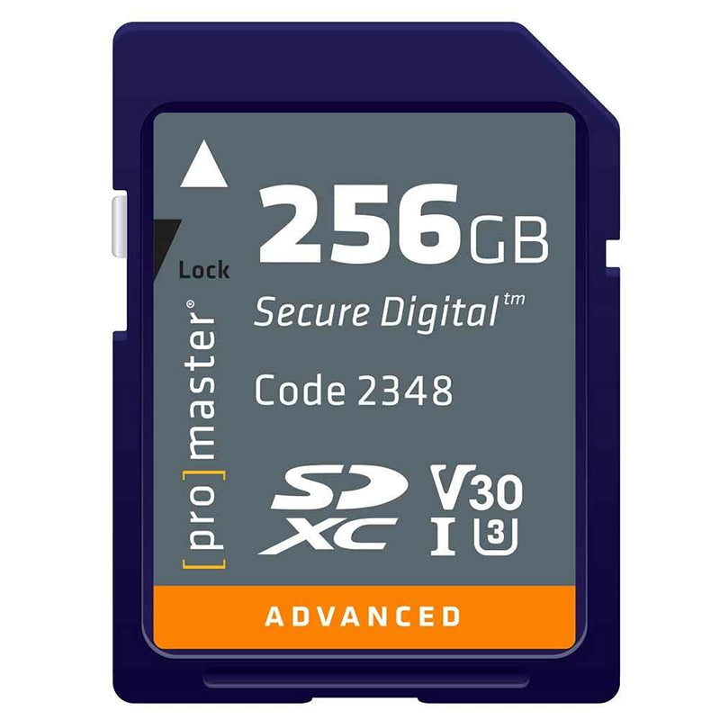 Promaster SDXC 256GB Advanced Memory Card UHS-1 Speed Class 3 V30