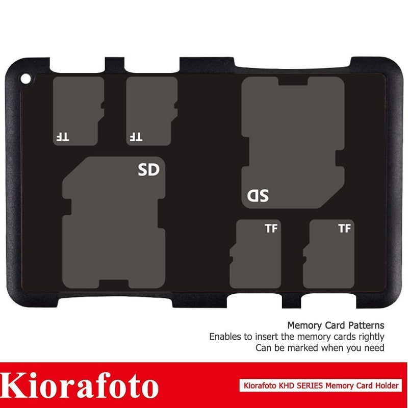 Kiorafoto Memory Card Case Holder Tough & Slim Bundle : Tough Case for 12 SD + 12 MicroSD TF , Slim Holder for 2 SD + 4 MicroSD TF