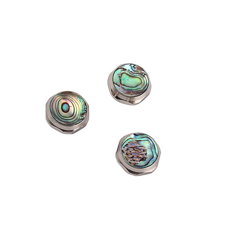 SUPVOX Abalone Button Set for Trumpet - 3Pcs Metal Finger Buttons Replacement - Durable and Craftsmanship for Trumpet Instrument Lovers