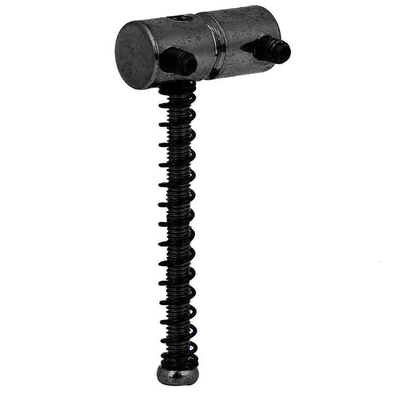 4pcs Electric Bass Compensated Saddles Set,Bass Bridge String Saddles Spring Screws for Electric Bass Guitar (Black)