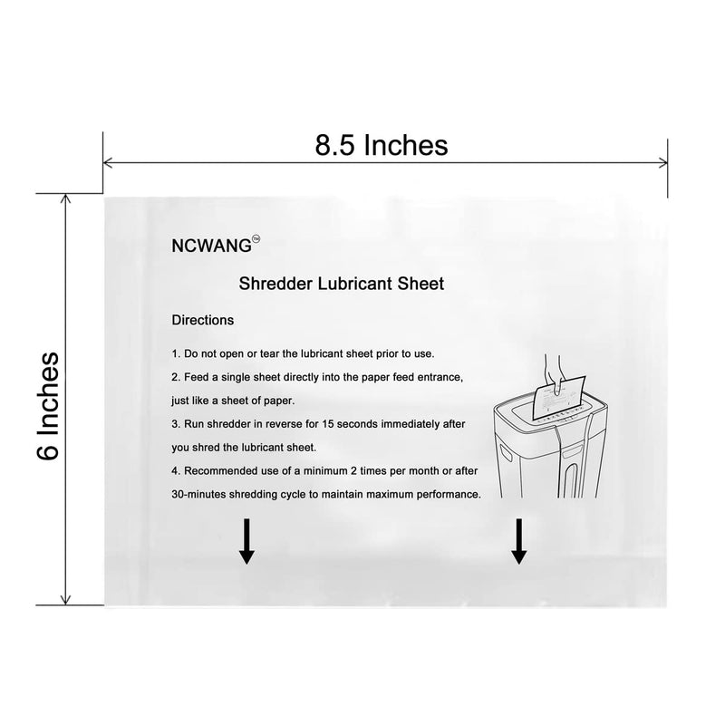 Paper Shredder Lubricant Sheets Shredder Oil Sheet for Blades (48PACK)