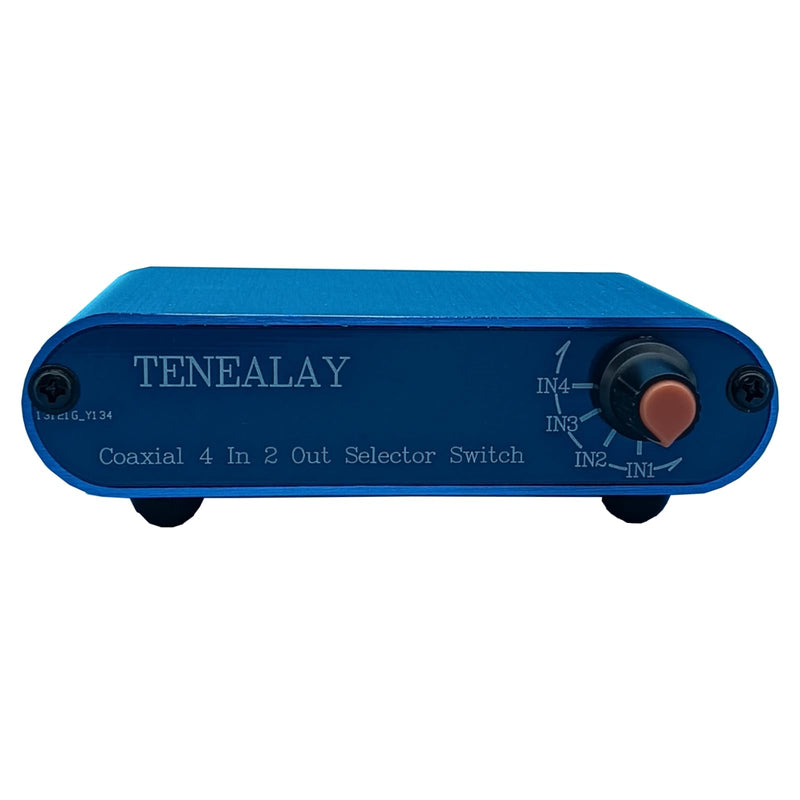 [AUSTRALIA] - 4x2 SPDIF Coaxial Audio Switch Box - 4 Input 2 Output Digital Coaxial Signal Switcher Selector for Home Theater, Hi-Fi System 