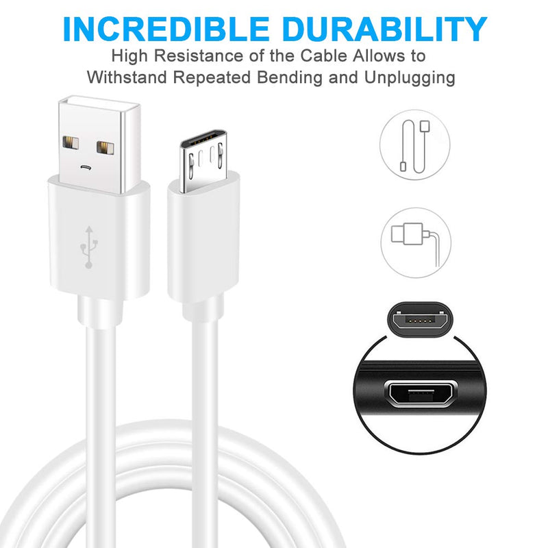 20FT Long USB Power Extension Cable for WyzeCam,WyzeCam Pan,YI Camera,NestCam Indoor,Netvue,KasaCam Indoor,Furbo Dog,Blink,Cloud Cam,USB to Micro USB Charging Charger Cord for Security Camera