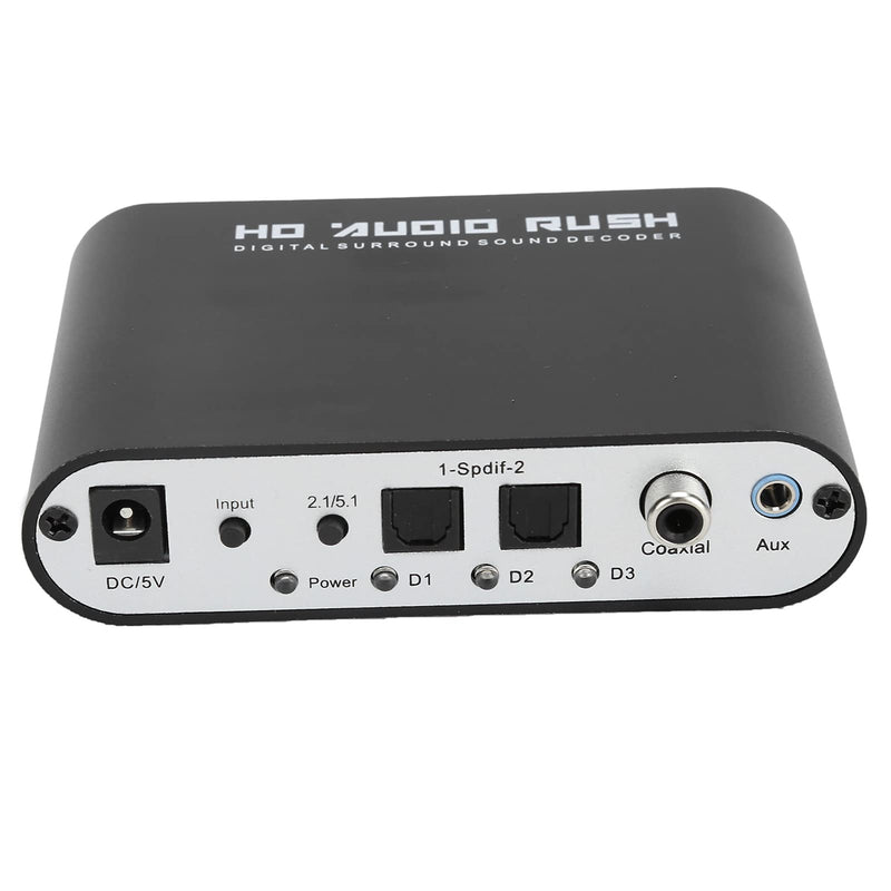 [AUSTRALIA] - Digital Audio Converter 5.1CH DTS Decoder for Home Cinema, Complete Interface,Applicable to HD Video Players/DVD/Digital Audio Source Decoding (Host + USB + Fiber Optic) Host + USB + fiber optic 