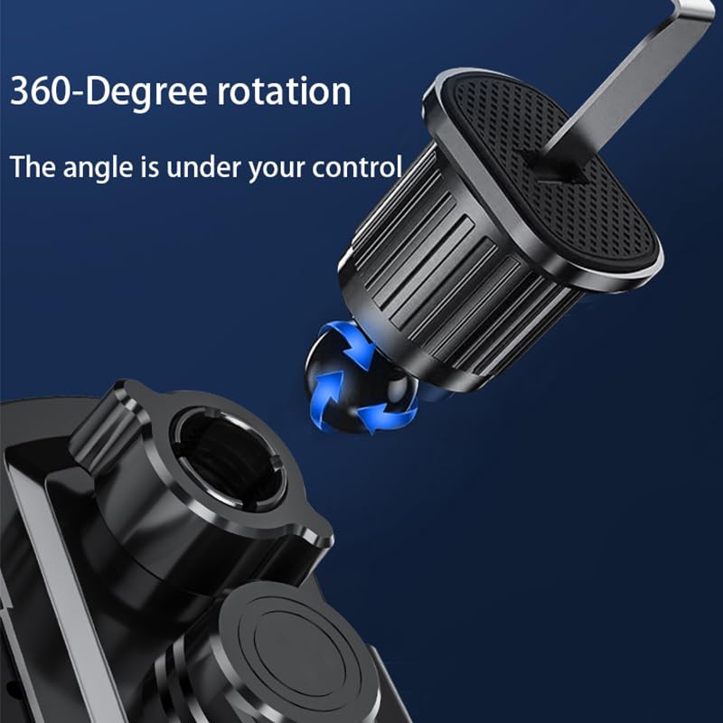 Wireless Car Charger, 15W Fast Auto-Clamping Vent Phone Holder | Transparent Design · 360° Rotation · Compatible with iPhone & Samsung