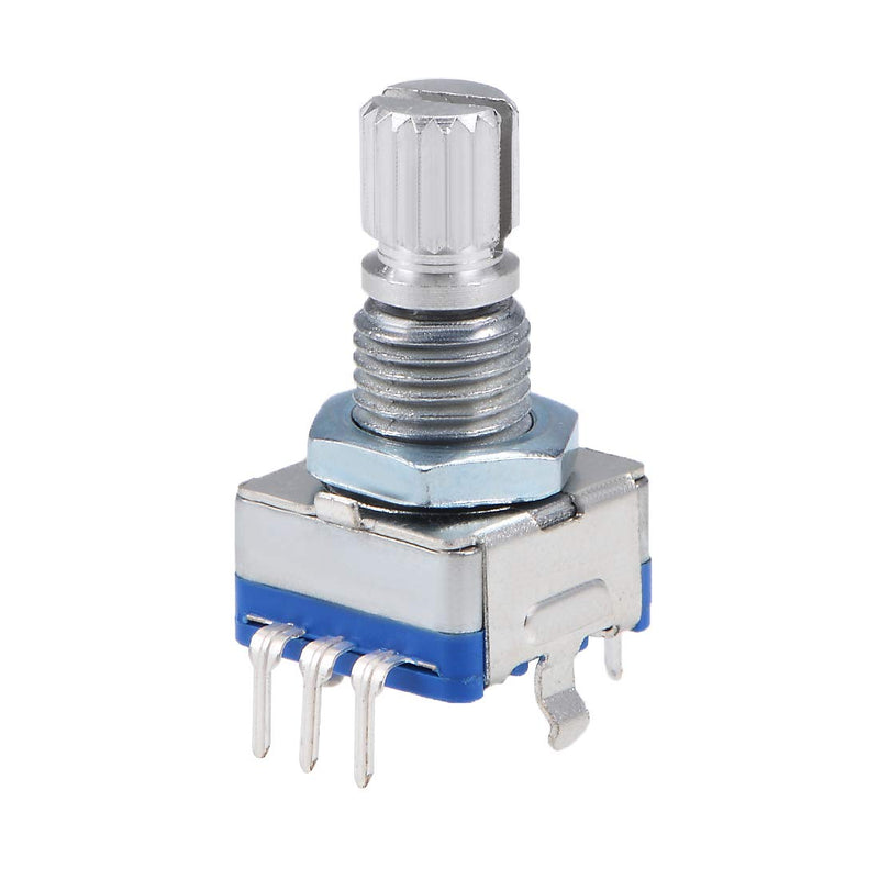 sourcing map 360 Degree Rotary Encoder, Code Switch, Potentiometer, EC11, 7 Pins, 15 mm Shank, Pack of 5