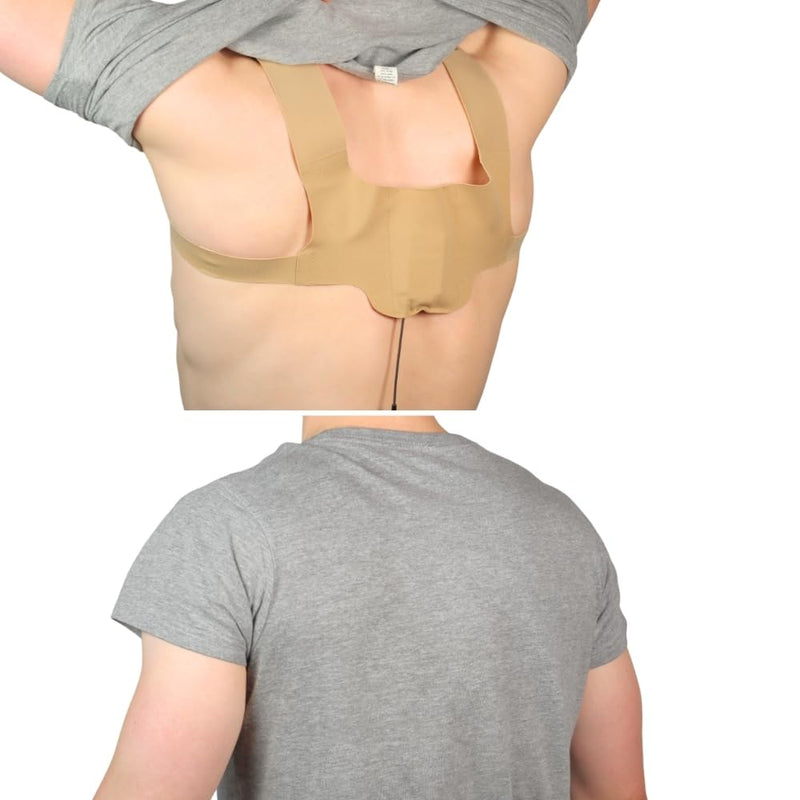[AUSTRALIA] - URSA X Strap: One-Piece Harness for Microphone Transmitters and Lav Mics. Multiple LAV Pouches. Compatible with URSA MiniMounts. For Sports/Active Shoots (Beige, Large) Beige 