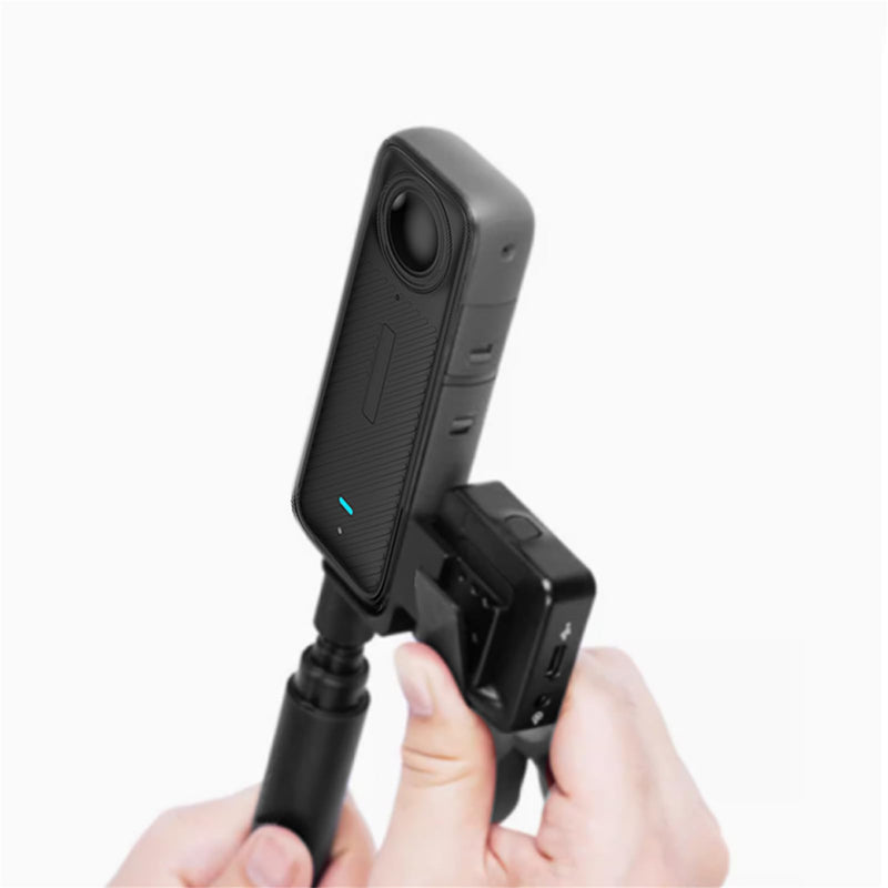 Invisible Mic Cold Shoe Compatible with Insta360 X4 Mic Adapter Mount Bracket External Microphone Holder with Audio Cable Compatible for Insta360 X4 Accessories