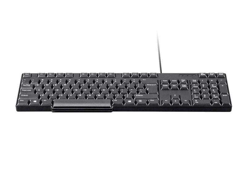 Monoprice Essential USB Keyboard - Black, Comfortable Key Action, Ideal Key Layout, Simple Wired Operation, Functional Form Factor