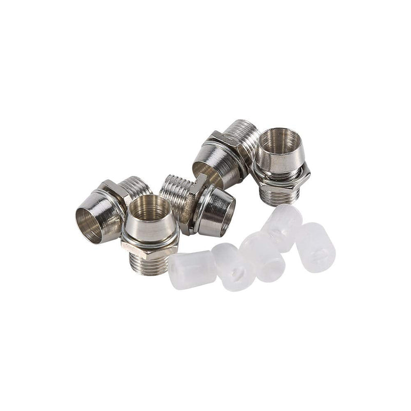 [AUSTRALIA] - Nikou LED Lamp Holder, Pack of 50 Silver LED Socket, LED Holder, 5 mm LED Holder Panel Display, LED Holder Socket, Thread Mount, Size 8 mm 