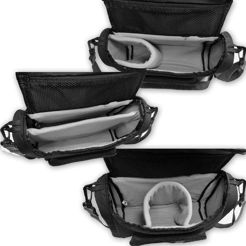 USA GEAR Universal Tablet Messenger Bag - Tablet Bag Compatible with 11" iPad Pro, Lenovo Smart Tab 10.1, Galaxy Tab A 10.1, Galaxy Tab S5e 10.5 - Durable Exterior, Shoulder Strap, Adjustable Dividers