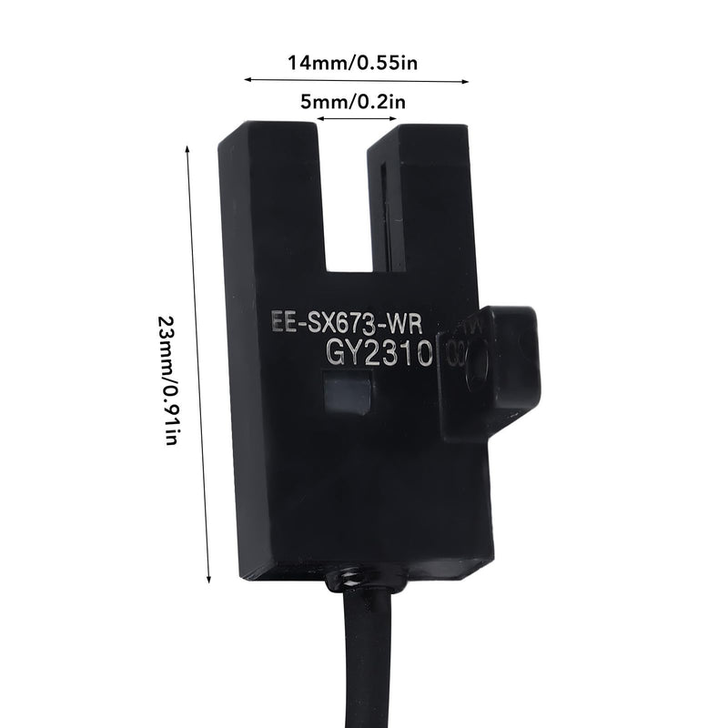 5pcs U Shape Photocell Sensor Switch Slot Type Photoelectric Sensor Switch 5mm Detection Distance DC5-24V