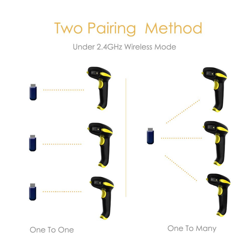 [AUSTRALIA] - NADAMOO Wireless Barcode Scanner Compatible with Bluetooth, USB 1D Bar Code Reader for Inventory Management, Work with Windows/Mac OS/Linux Computer, Made for iPhone, iPad, and Android 