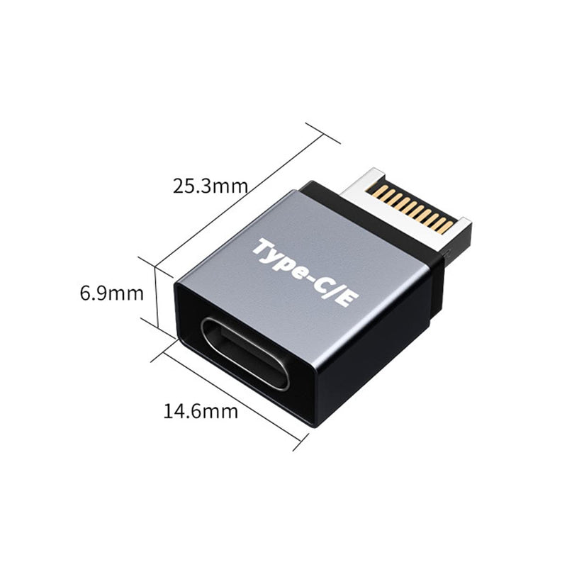 rgzhihuifz USB 3.1 Type E to Type C Extension Adapter , Gen 2 (10 Gbit/s) USB 3.1 Type-E Male Port to Type-C Female Port and Type E Female/Type C Male Internal Adapter Cable