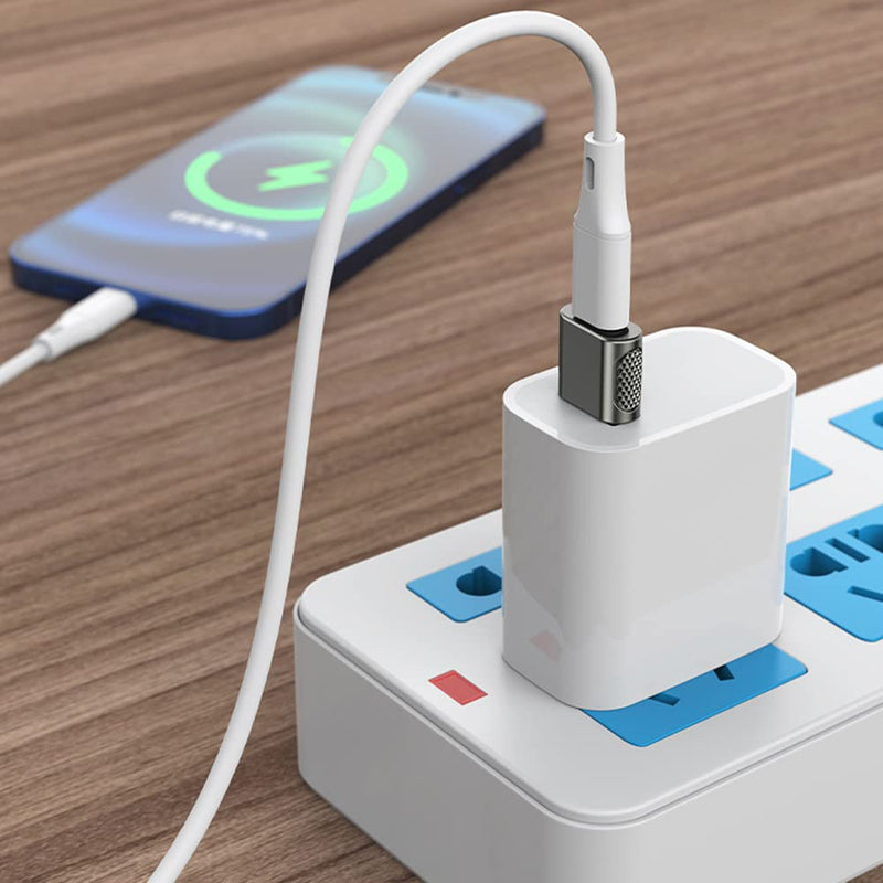 AuviPal USB C Female to USB Male Adapter 2 Pack, USB A Charger to USB Type C Cable Converter for Apple Watch iWatch Series 7 SE, iPhone, AirPods, iPad, Samsung and More