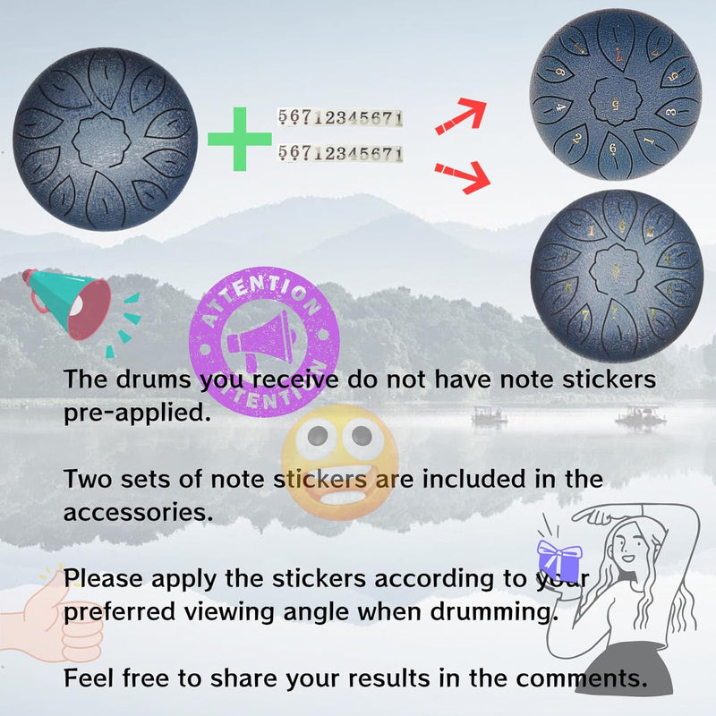 [AUSTRALIA] - Rain Drum for Outside Garden, Steel Tongue Drum - 6 Inch 11 Notes Metal HandPan Drums,Waterproof Rain Chime,Musical Gifts 6''-11note Purple 