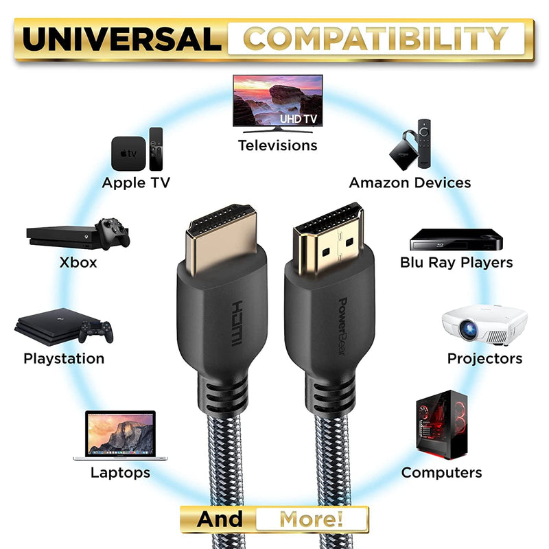 [AUSTRALIA] - 25ft (7.6M) High Speed HDMI Cable Male to Male with Ethernet Black (25 Feet/7.6 Meters) Supports 4K 30Hz, 3D, 1080p and Audio Return CNE60539 25 Feet (Single Pack) HDMI Male to Male 1 Pack 