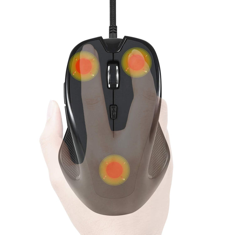 ValueRays Warm Fingertips Hot Buttons Optical Heated Mouse - New 2020 Design!