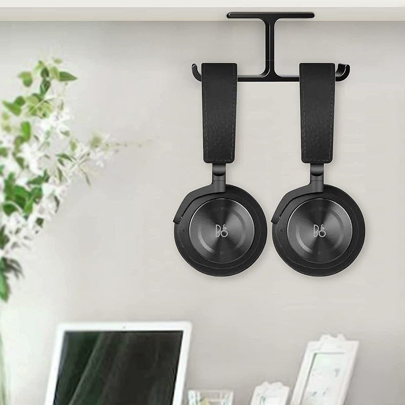WixGear Headphone Stand, 2 in 1 PC Gaming Headset Stand Cup Holder, with Cable Organizer, 360° Adjustable & Rotating Arm Clamp Headphone Holder, Suitable for All Headphones and Drinks