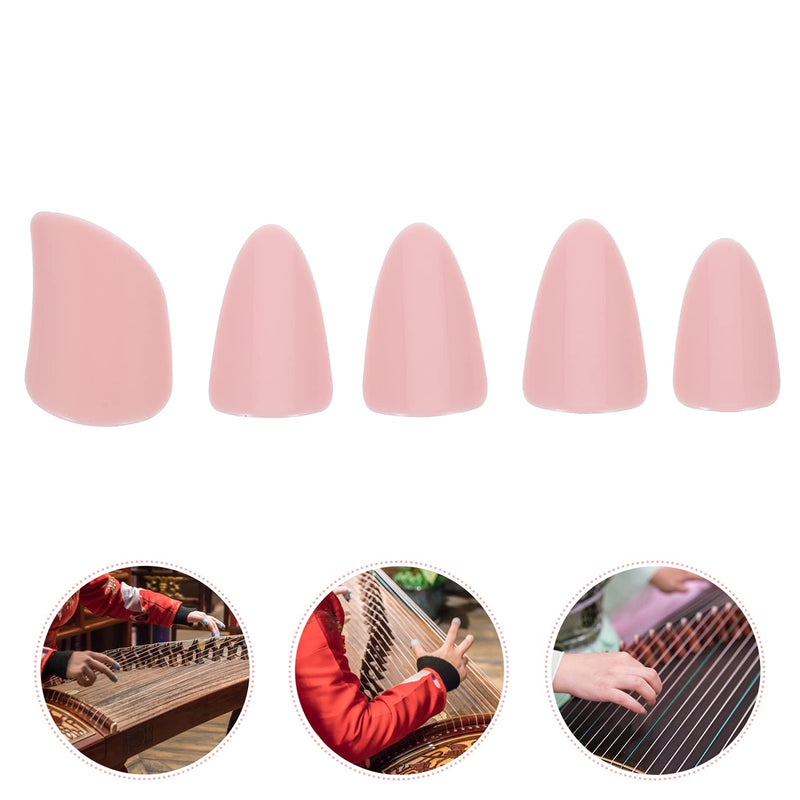 Holibanna 5pcs Professional Nylon Pipa Nails Picks for Beginner and Practice Pipa Accessories Pink S 1 Count (Pack of 1)