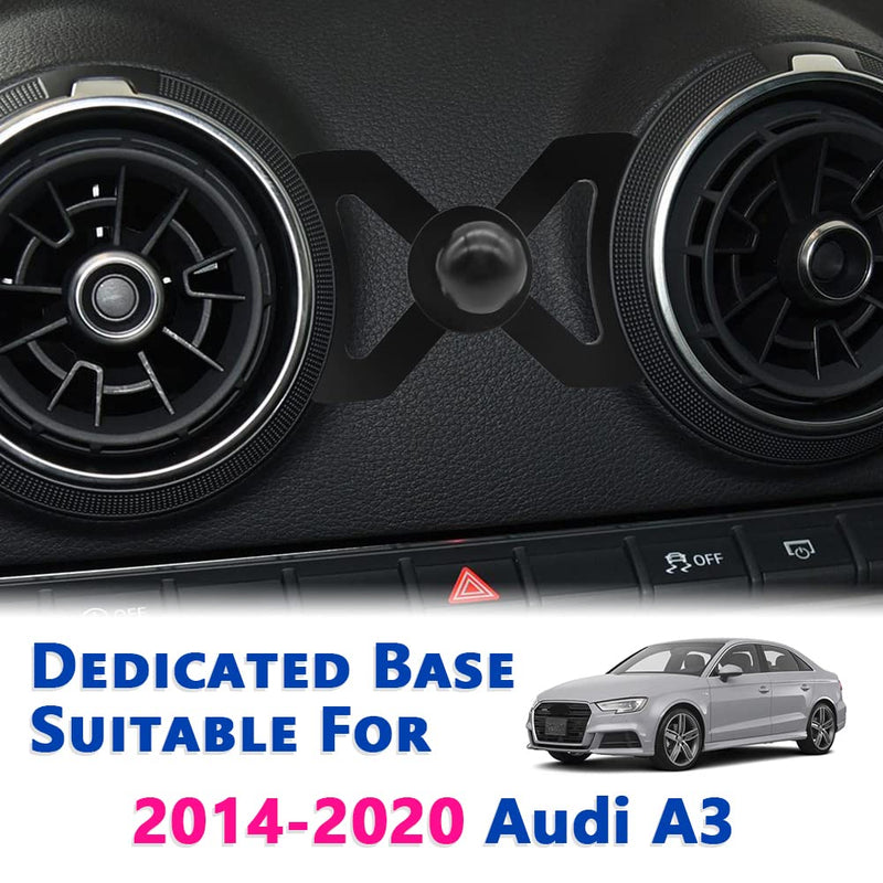 Car Phone Mount for 2014-2020 Audi A3 S3 RS3 8V [Thick Case Friendly] Mobile Phone Holder Cell Navigation Bracket Air Vent Auto Accessories Cradles, All Phones (Metal Base) Metal base