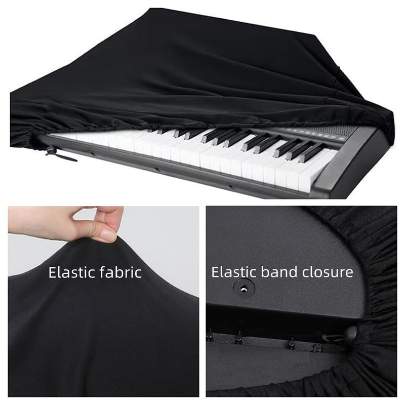 Digital Piano Keyboard and Portable Arranger Keyboards Dust Cover,Elastic Fabric,Water-Resistant,Digital Piano Keyboards Cover for Most Brand Digital Piano Keyboard (76 Keys Cover) 76-Keys Cover
