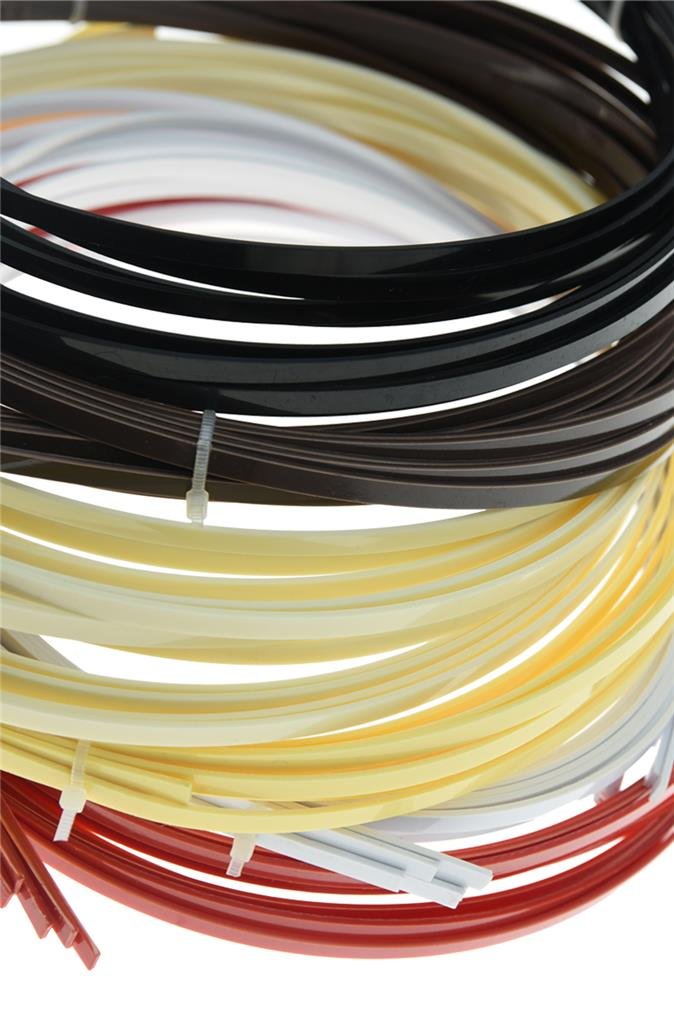 KAISH 5pcs Brown Acoustic Classical Guitar Binding Purfling Strips ABS Binding Strip 1650x5x1.5mm