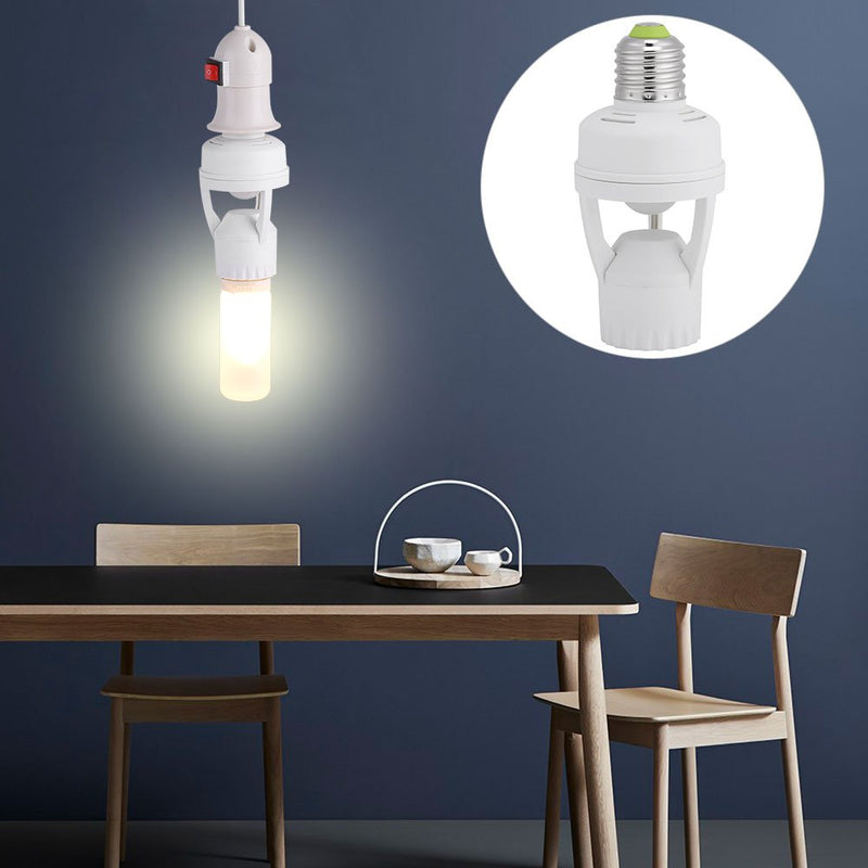 [AUSTRALIA] - Ymiko Lamp Holder E27 with Sensor, LED Motion Sensor E27, LED Lamp Holder for E27 Screw 