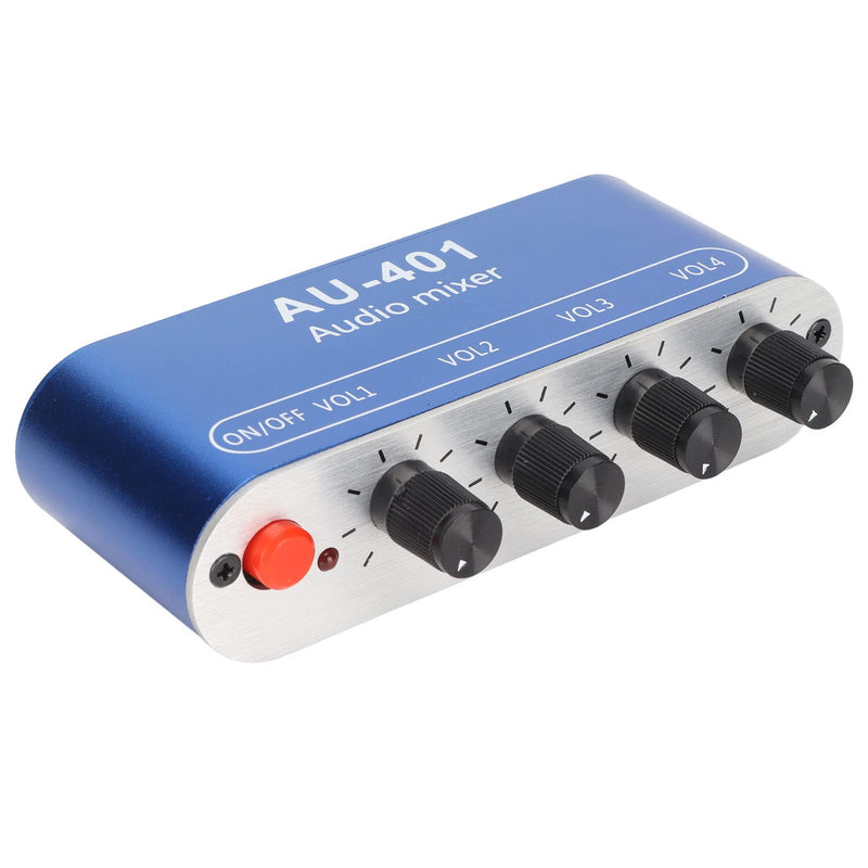 4 in 1 Out Mixer Stereo Switcher, Volume Adjustment Sound Mixer Selector, Mini DIY Headphones Amplifier, for PC Laptop Headphone Mobile Phone
