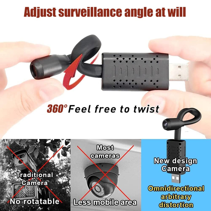 USB Smallest Hidden Camera Wireless, Hidden Spy Cameras, Home Security Cameras for Pet, Baby with Motion Detection, App Control