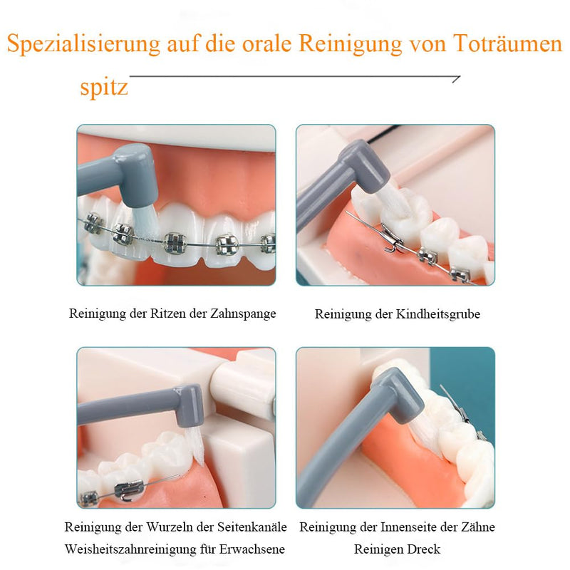 2 Büschelzahnbürsten, Büschelzahnbürste Brush, 1 Flache Büschelzahnbürste, 1 Spitze Büschelzahnbürste, Interdentalbürste Für Kieferorthopädische Zahnspangen Und Brückenreinigung (Blau, 16cm*2cm) Blau (Farbe)
