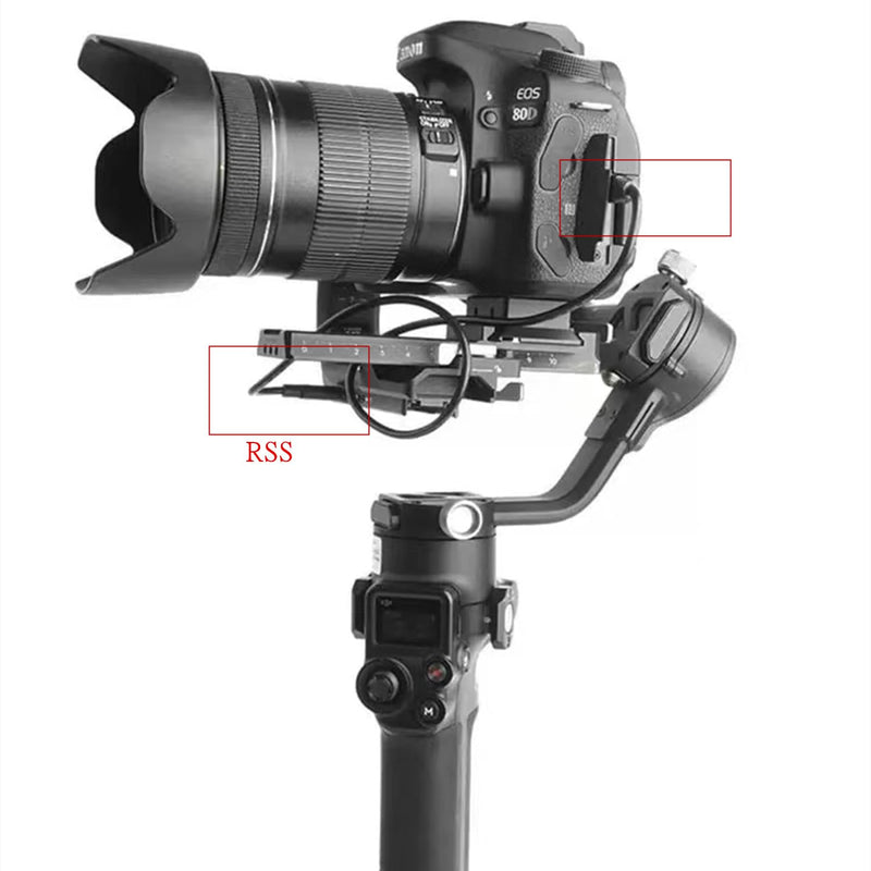 [AUSTRALIA] - for canon 5d4 release cable nk d850 cable Dji Ronin R cable to-Rs2 rsc2 rs3 rs4 Handheld stabilizer camera connection cable d850 camera control cable/shutter release connection cable (Micro 3.0-USB) Micro 3.0-USB 