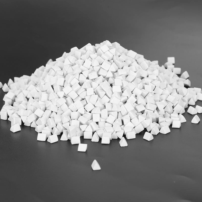 Polishing Abrasive Material Ceramic Filler Ceramic Pellets Non Abrasive Abrasive for Small Stones Tumbling Triangle 3lb for All Kinds of Tumblers for Bowlers