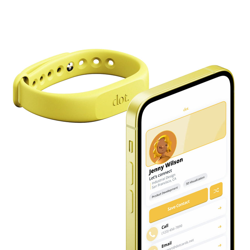 dot. Pack - Digital Business Card Starter Pack - Tap to Share - iPhone & Android (Yellow)