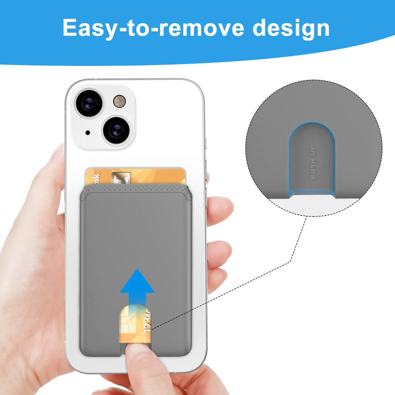 SHANSHUI 3 Pack Phone Card Holder Ultra Slim Phone Credit Card Holder Stick on Wallet Anti-Lost Design Phone Wallet Pocket Compatible for iPhone and Most Smartphones - Black White Grey 3 PCS x Black, Grey, White Adhesive