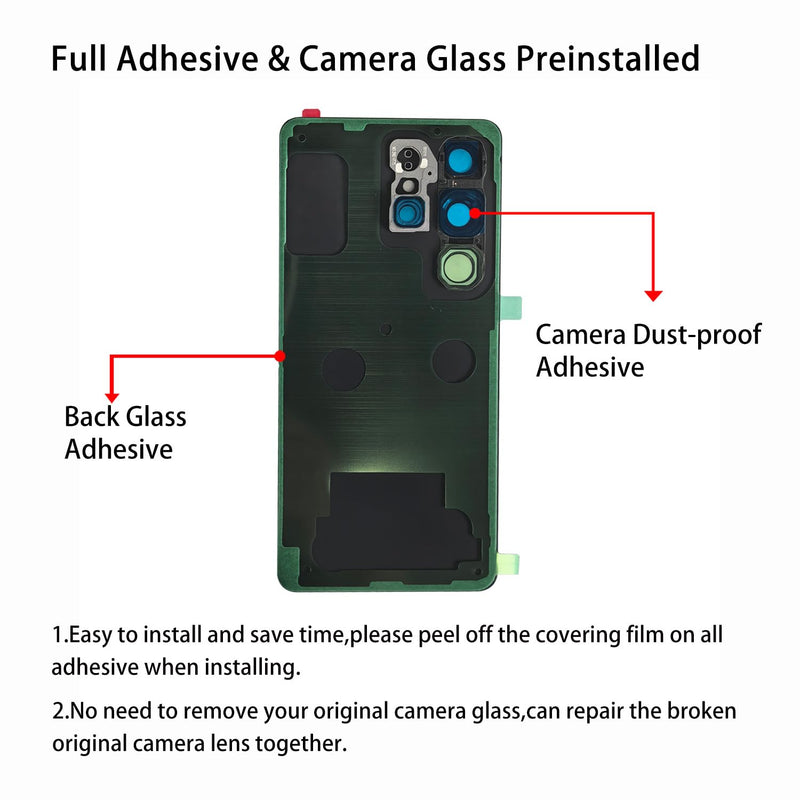 Rear Back Glass Replacement Compatible with Samsung Galaxy S26 Ultra 6.9-Inches with Repair Tool Kit (Black) Black