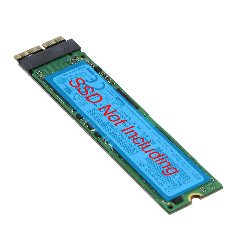 RIITOP M.2 NVMe SSD to 12+16Pin Upgrade Adapter for MacBook Air (2013-2017 Year) A1465 A1466 and Mac Pro (Late 2013-2015 Year) Black