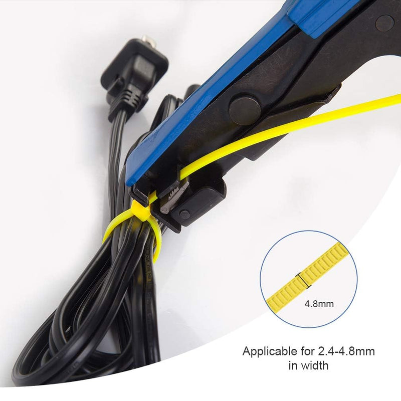 10Gtek Cable Tie Gun - Fastening and Cutting Tool with Handle Special for Nylon Cable Tie Fasten and Cut Cables in Blue