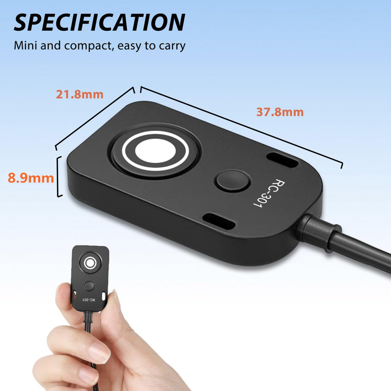 [AUSTRALIA] - Small Release Shutter Remote Control Cable RC-301 S2 for Sony Support Video Camera Cable a7m4 a7r4 a7r2 r3 m2 a9 a1 a6600 a6500 (30cm/12in) 