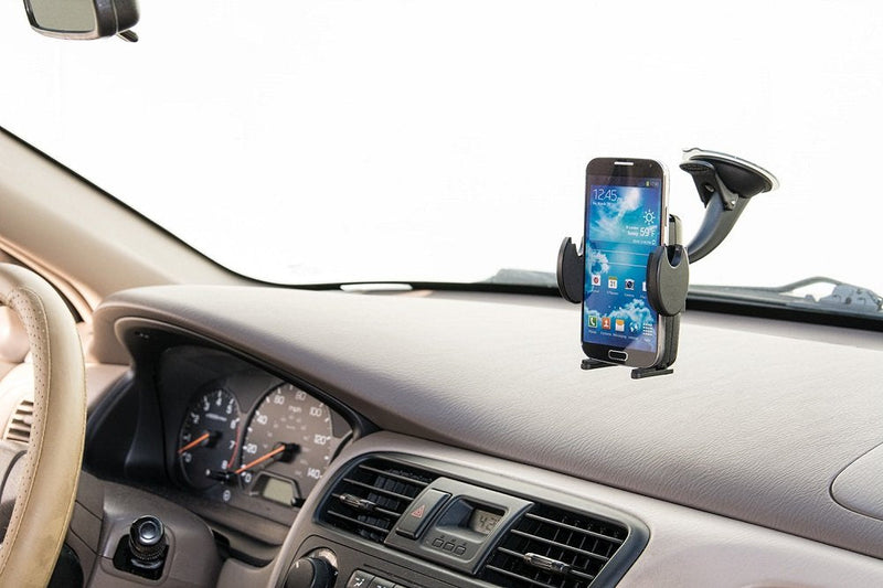 ARKON Windshield and Dash Car Phone Holder Mount & Replacement Upgrade or Additional Windshield Suction Mounting Pedestal with Flexible Gooseneck Dual T Pattern Compatible