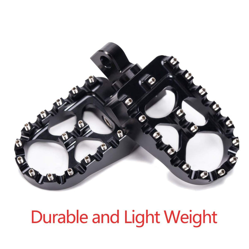 [AUSTRALIA] - Hopider CNC Wide Foot Pegs 360° Roating MX Chopper Bobber Style for harley Dyna Sportster Fatboy Iron 883,Black black 