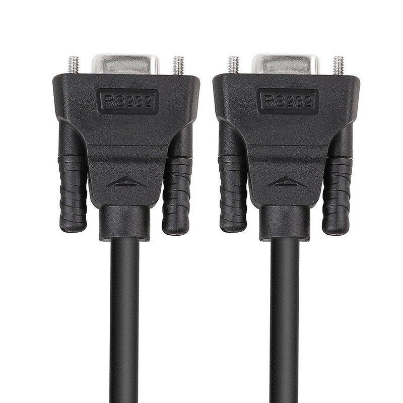 DTech 5 Feet RS232 Serial Cable Female to Female 9 Pin Straight Through (Black, 1.5 Meter) 5ft