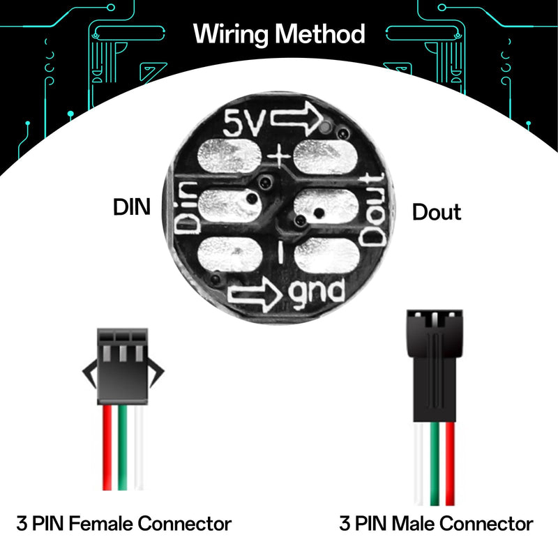 WS2812B RGB IC LED Panel, 10 x 10 100 LEDs Matrix 5050 SMD Individually Addressable LED Panel for Raspberry Pi, Arduino, DIY Projects Black 10 ×10 100Pixels