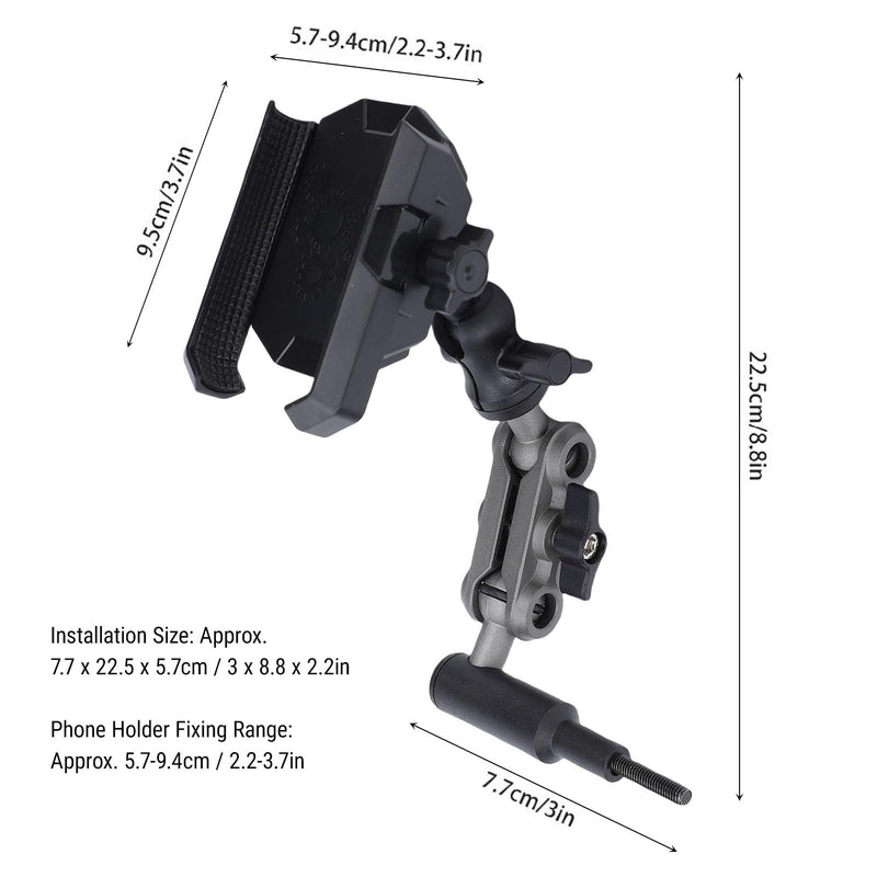 Car Grab Handle Phone Holder, Metal Universal A Pillar Mount for All Smartphones 360 Rotation (A Pillar Phone Mount)