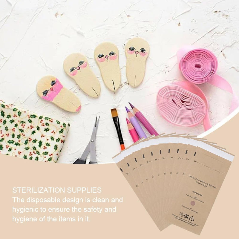 Sterilisation Bags, Pack of 50 Self-Sealing Sterilisation Bags, Disposable Sterilisation Bag, Dental Tool Sterilisation Bag, Sterilisation Bag Self-Adhesive Sterilisation Bag